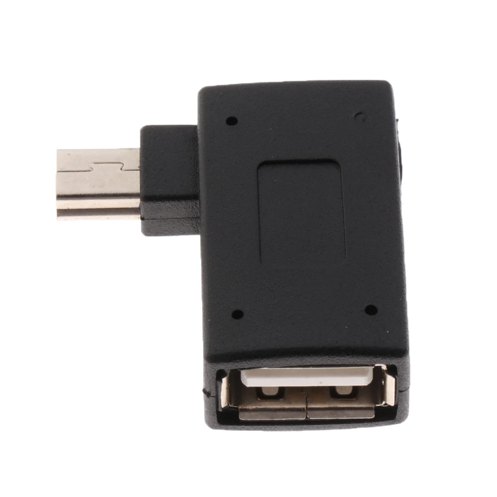 Правый угол Micro USB2.0 папа к USB Женский хост-адаптер OTG для мобильного телефона