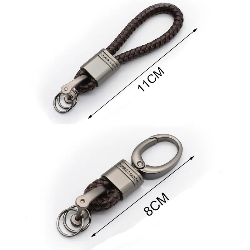Высококачественный тканый кожаный брелок Съемные Металлические Брелки цепочки
