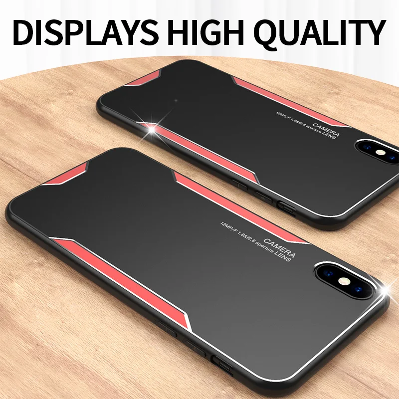 

Luxury Bumper Shockproof Silicone Matte Aluminum Metal Phone Case For iPhone X XS XR 12 11 Pro Max 7 8 Back Cover Coque Fundas