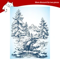 landscape tree clear stamps for scrapbooking card making photo album silicone stamp diy decorative crafts
