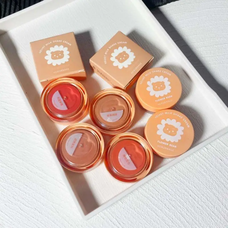 HERORANGE Jelly Bulsher Pallete Mousse Gel Blush Cream Makeup Mineral Cheek High-gloss Power Contour Longlasting Cosmetic TSLM2 | Красота и