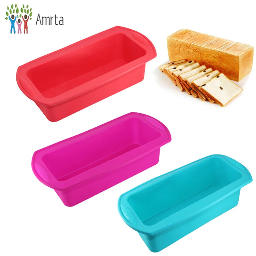 Upgrade New DIY Silicone Bread Loaf Pan for Baking Bake Pans with Lid Cake Mold Dishes Rectangle Pastry Bakeware |