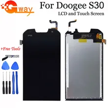TOP Quality For Doogee S30 LCD Display Touch Screen Digitizer Assembly For Doogee S30 Phone Spair Parts Replacement With Tools