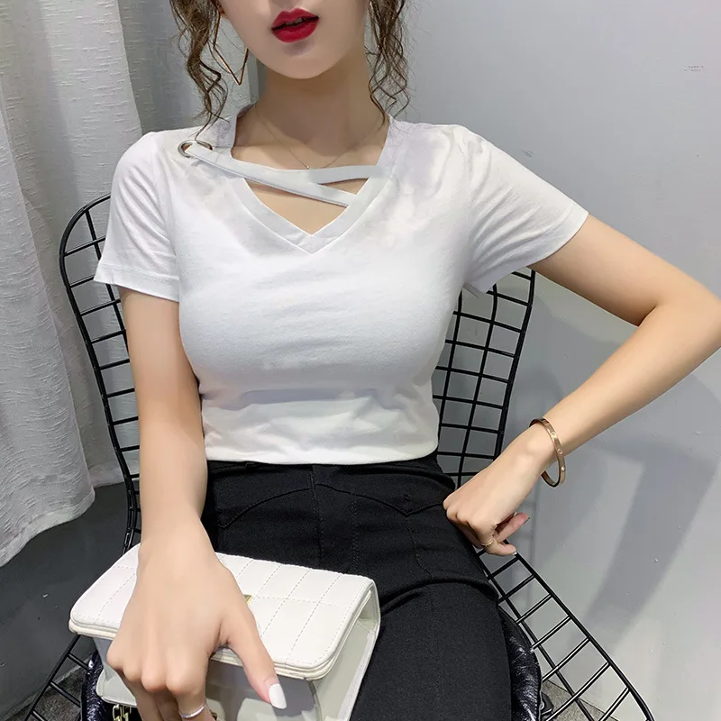 

T Shirt Women Korean Streetwear Boho Summer Tops Harajuku Ropa Mujer one