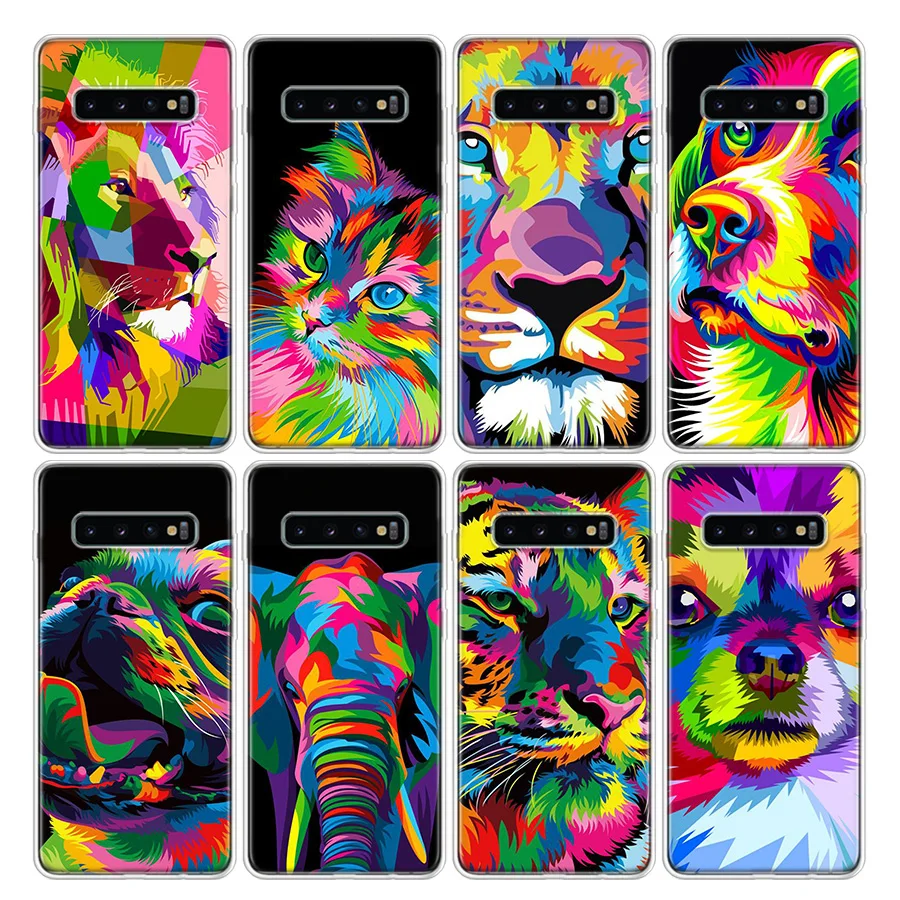 

Colorful Animals Phone Case For Samsung Galaxy A70 A50 A40 A30 A20E A10S A20S Note 20 Ultra 10 Lite 9 8 A7 A6 Plus A8 A9 Cover