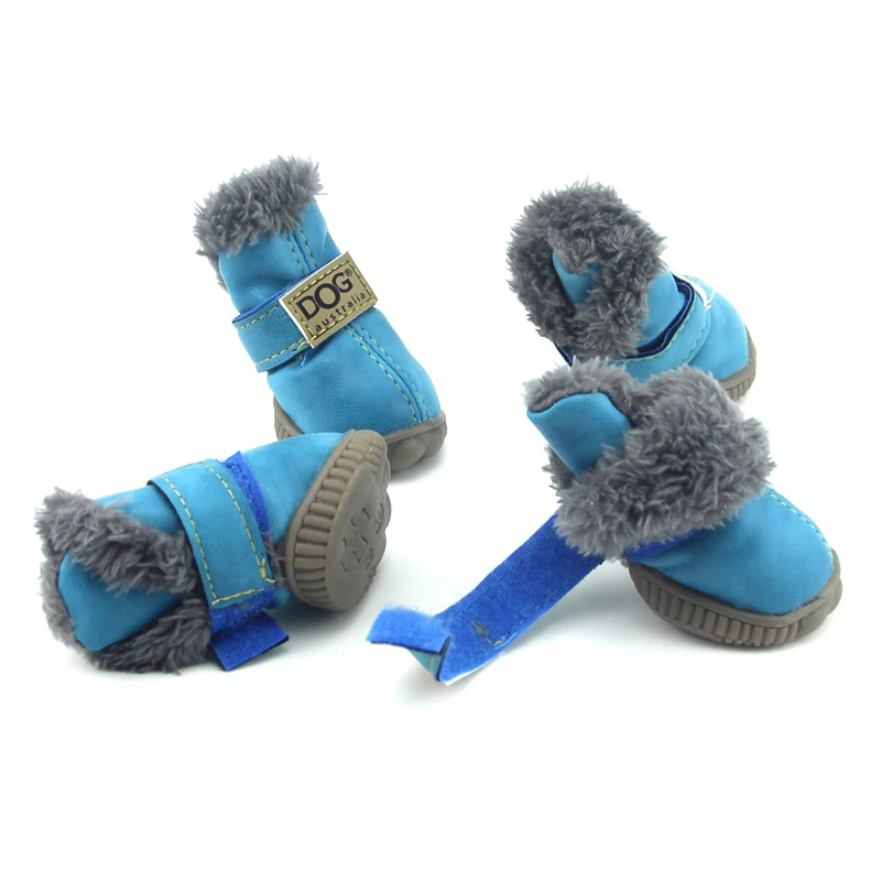 Зимняя одежда для собак для маленьких собак, обувь Водонепроницаемый 4 шт./компл. маленькие и большие собаки Сапоги Нескользящие кроссовки для Чихуахуа щенок домашние продукты для наружного использования