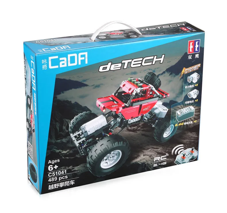 Technic CADA RC строительные блоки для внедорожных гонок, 2,4 ГГц, мощность двигателя, подходят для техники, кирпичи, игрушки, подарки для детей, мальчиков