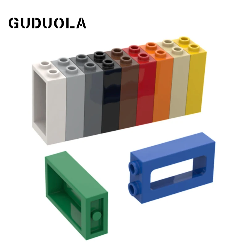 

Guduola Train Window 1x2x3 (4035) Frames/Windows/Walls and Doors MOC Building Block Toys Parts 10pcs/LOT