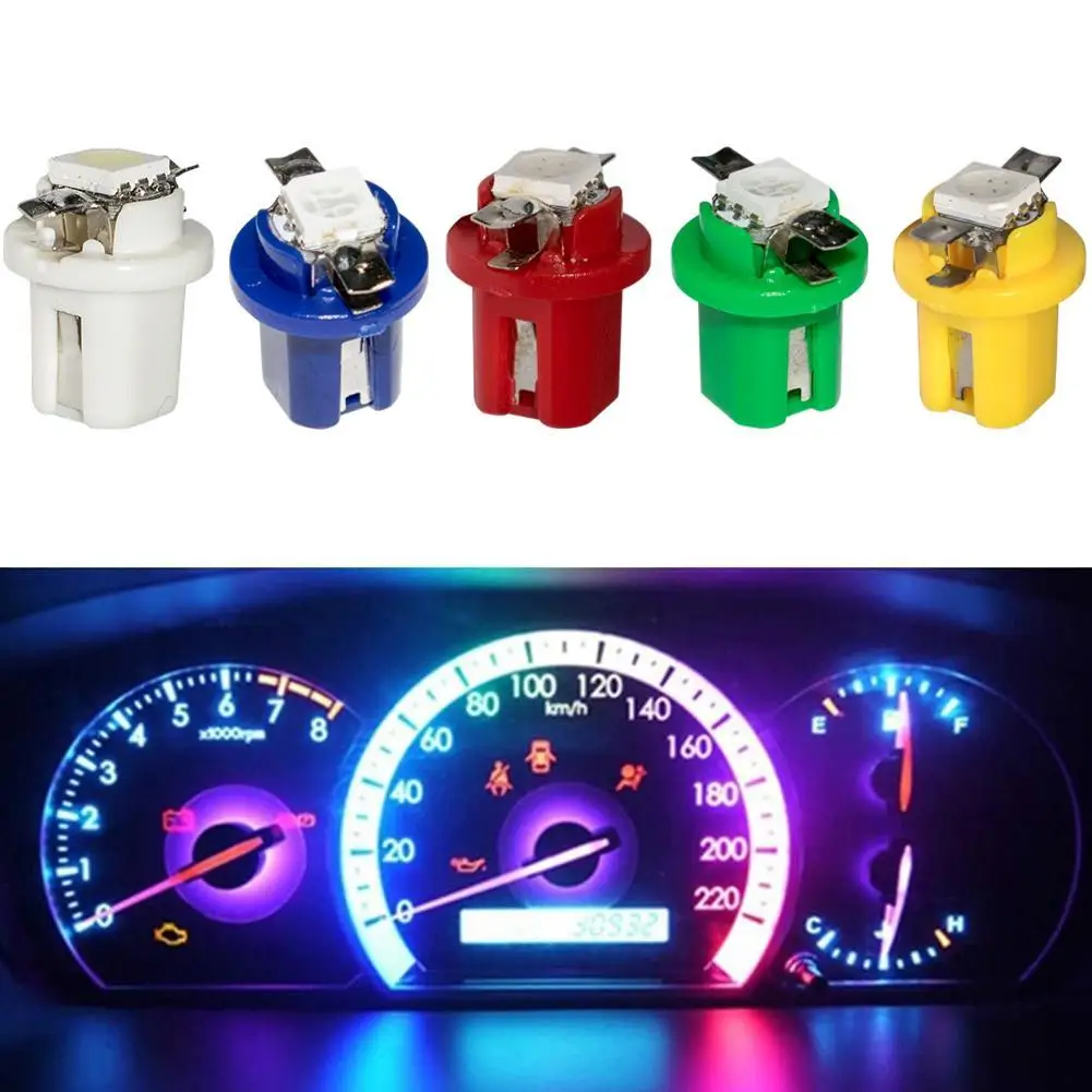 1pcs T5 B8.5D 509T B8.5 Smd Led Lamp Car Gauge Speedo Dash Bulb Auto Dashboard Instrument Light Blue Red Green White Yellow 10X |