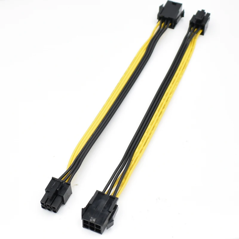 Удлинительный кабель питания 10 шт./лот 20 см/60 см PC PCI E 6pin femate to male 18AWG|pci-e 6pin|pci-e pci-epci-e