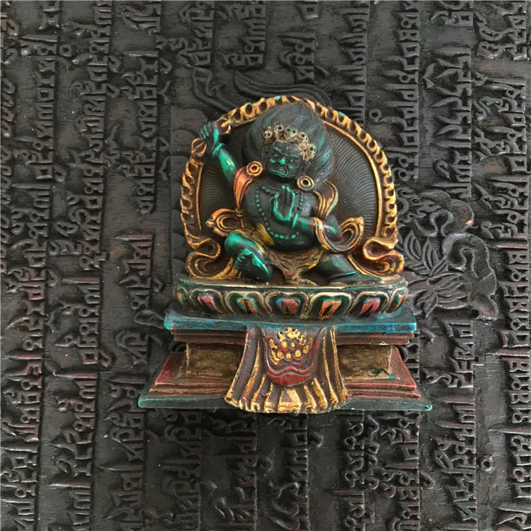 Коллекция китайской тибетской бирюзовой буддистской статуэтки|Статуи и