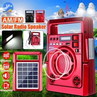 multifunction hand radio bluetooth amfm outdoor tf card led flashlight emergency solar power energy radio fm portable