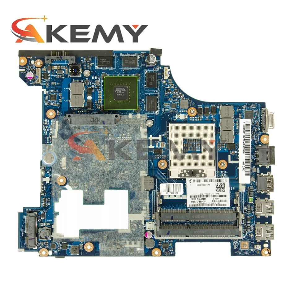 laptop motherboard for lenovo g580 gt635m hm76 15 inch mainboard qiwg5 g6 g9 la 7981p 90001747 slj8e n13p glr a1 free global shipping