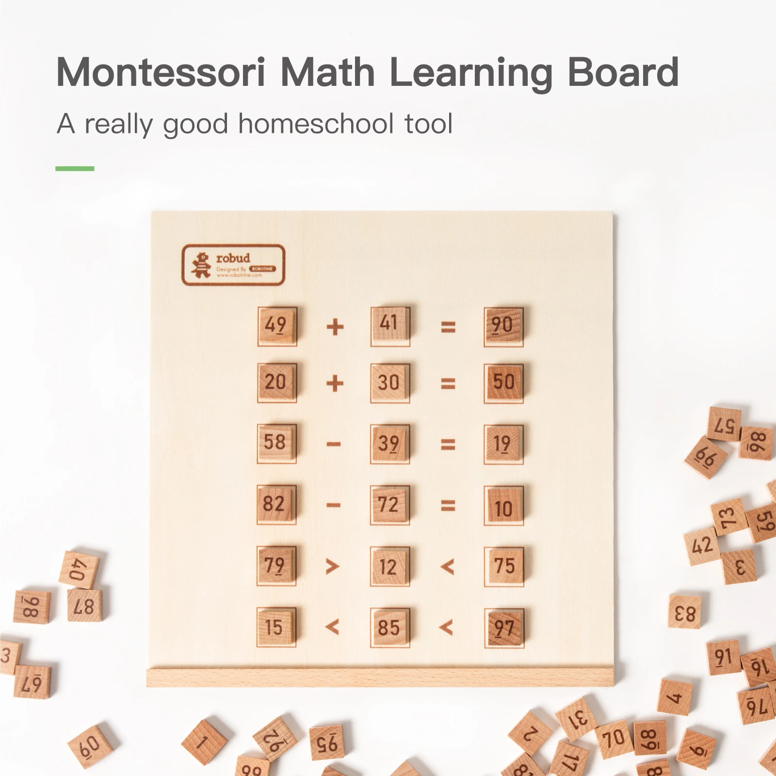 Robotime Montessori Educational Wooden Toys Busy Board Math Learning Tools Kids Children Preschool Counting Geometry Toy Gits | Игрушки и