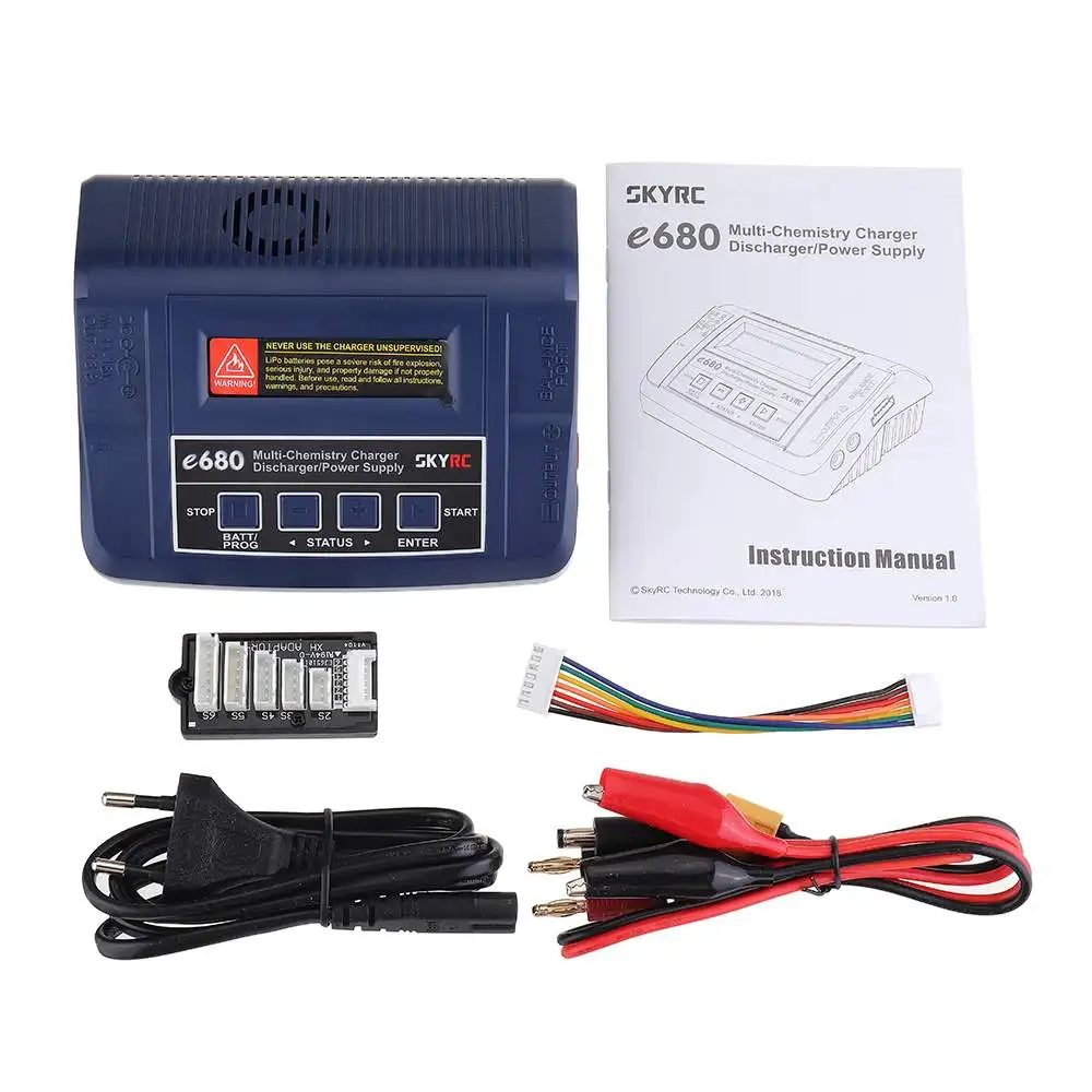 Балансирующее зарядное устройство SKYRC e680 80 Вт 8A AC/DC Dis с температурным зондом ЖК