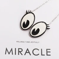 korean style personalized glasses pendant necklace