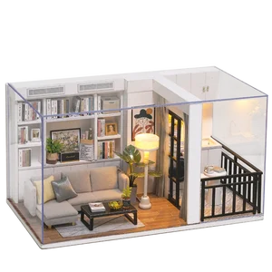 Миниатюрный дом для кукол, набор для самостоятельной сборки, обучающие игрушки для детей QT005