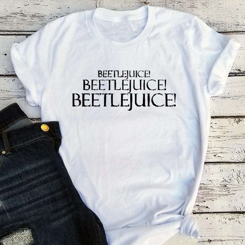

Графические футболки от Beetlejuice, эстетическая одежда от Beetlejuice, футболка, уличная одежда из фильма ужасов на Хэллоуин, женские топы, корейские...