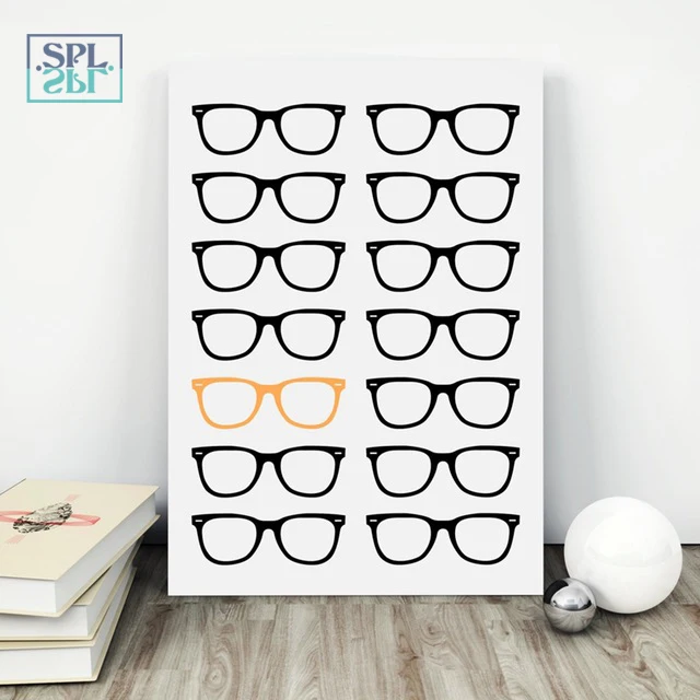 Скандинавский стиль Декор для детской комнаты хипстерские очки летние настенные