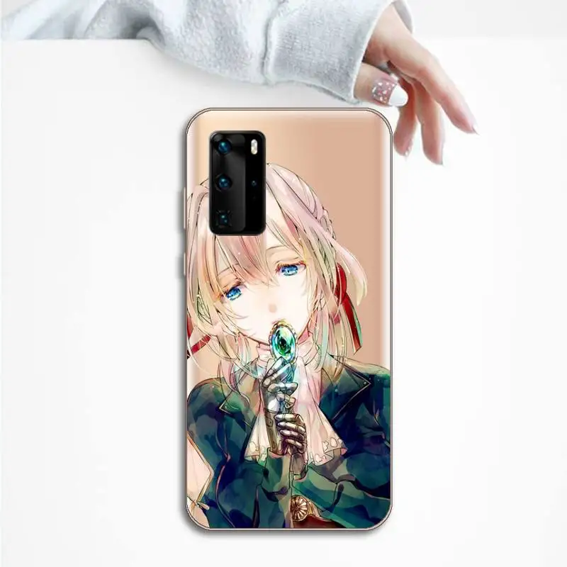 

Violet Evergarden Phone Case Transparent for Huawei P20 P30 P40 lite pro P smart 2019 honor 8x 10i