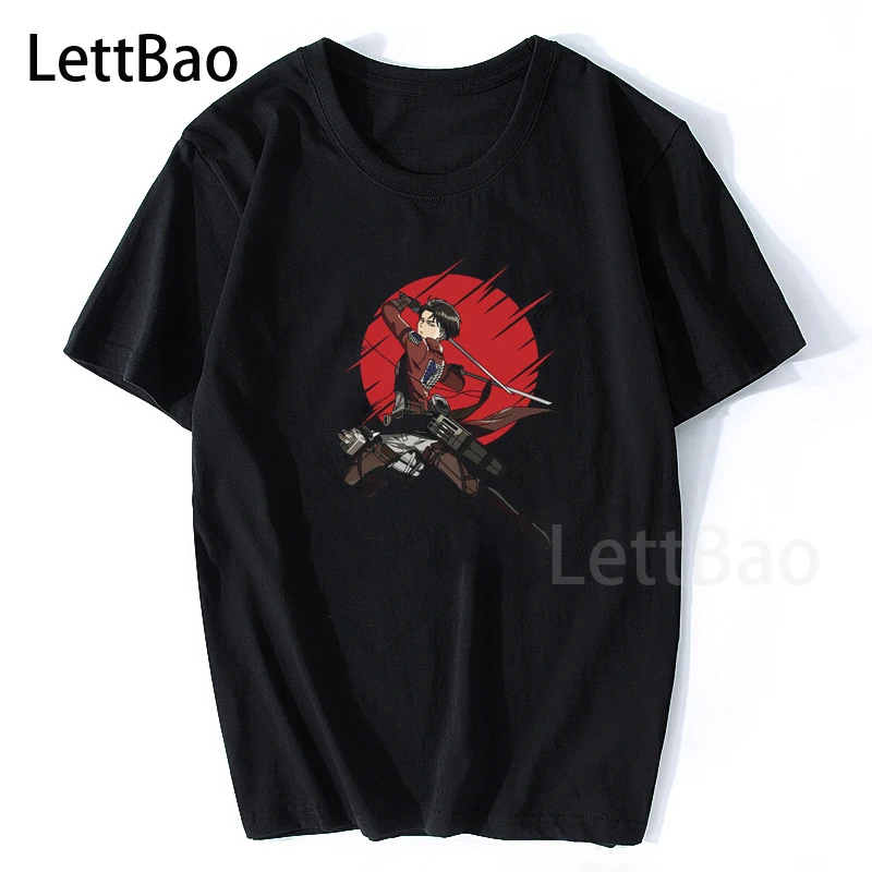 

Футболка мужская летняя с коротким рукавом, тенниска из аниме «атака на Титанов», уличная одежда в стиле Харадзюку, унисекс