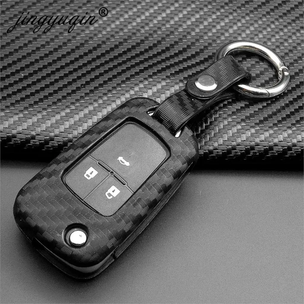 10 шт. карбоновый силиконовый чехол для ключей Buick Chevrolet Cruze Aveo Lova Sail Malibu Trax Opel Astra Corsa