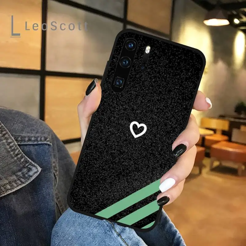 

love heart Phone Case For Huawei P 20 30 40 lite pro smart 2019 honor 10 i lite 8x nova 5t mate 20 pro funda
