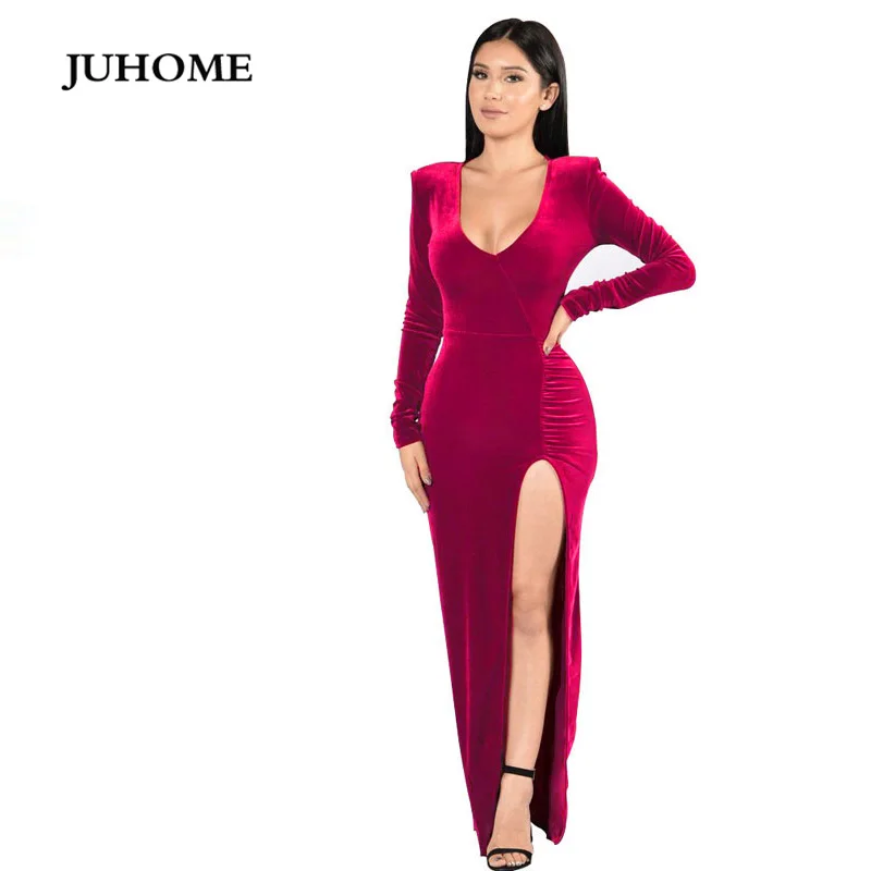 Длинное бархатное платье длиной до пола модное свадебное платье vestido de Праздничная Туника дизайнерское Бандажное платье для подиума