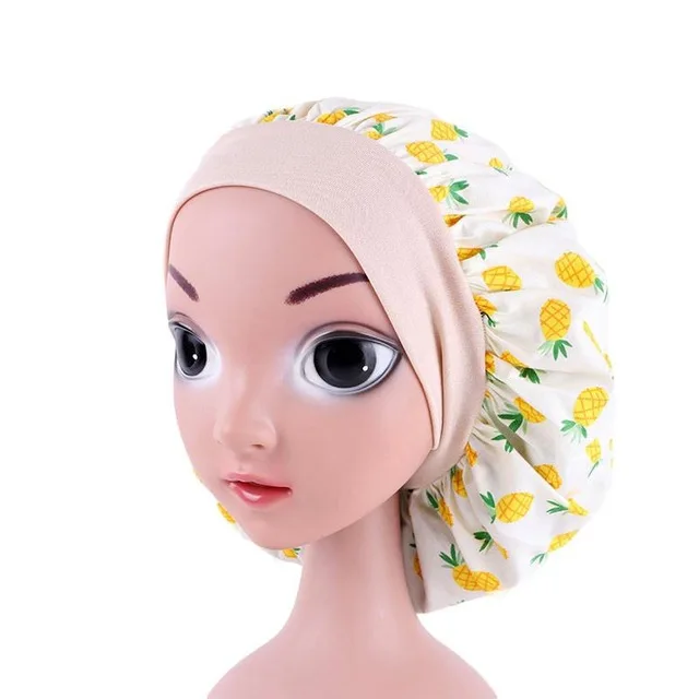 

Kids Girl Night Sleep Cap Hair Care Bonnet Hat Head Cover Wrap Elastic Printed Wide Band Beanies Hair Loss Cover Headwear