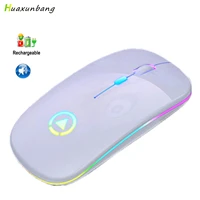 wireless mouse bluetooth mice rechargeable ergonomic rgb led usb optical for macbook xiaomi pc laptop computer dual silent mause