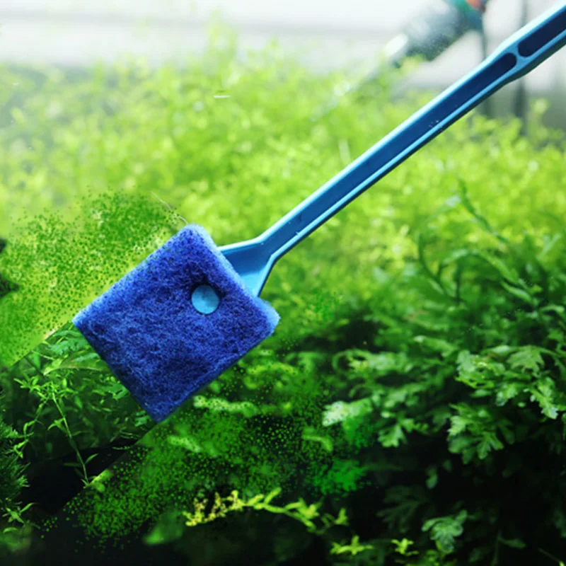 

Универсальная двусторонняя щетка для чистки, губка для аквариума, скребок для удаления водорослей из стекла и аквариума, инструмент для очи...