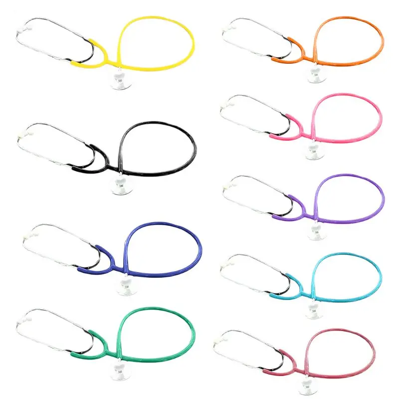 

Kids Doctor Toys 9 Colors Stethoscope Pretend Play Doctors Toy Gifts Children Baby DIY Simulation Stethoscopes