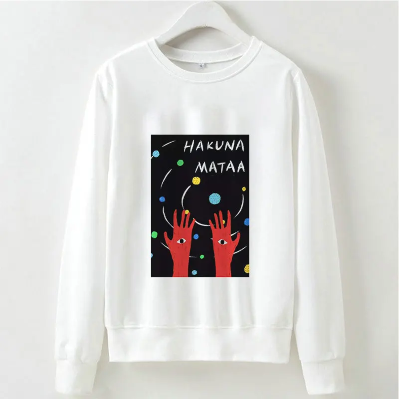 2311 Пуловер «Король Лев Акуна Матата» уличная Толстовка зима осень Ulzzang Kawaii Модные женские толстовки с капюшоном - Цвет: 2311