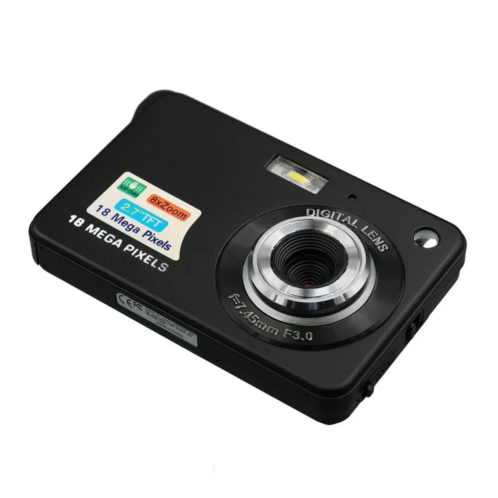 Детская цифровая мини камера HD 18 МП 2 7 дюйма TFT 8 кратный зум захват улыбки