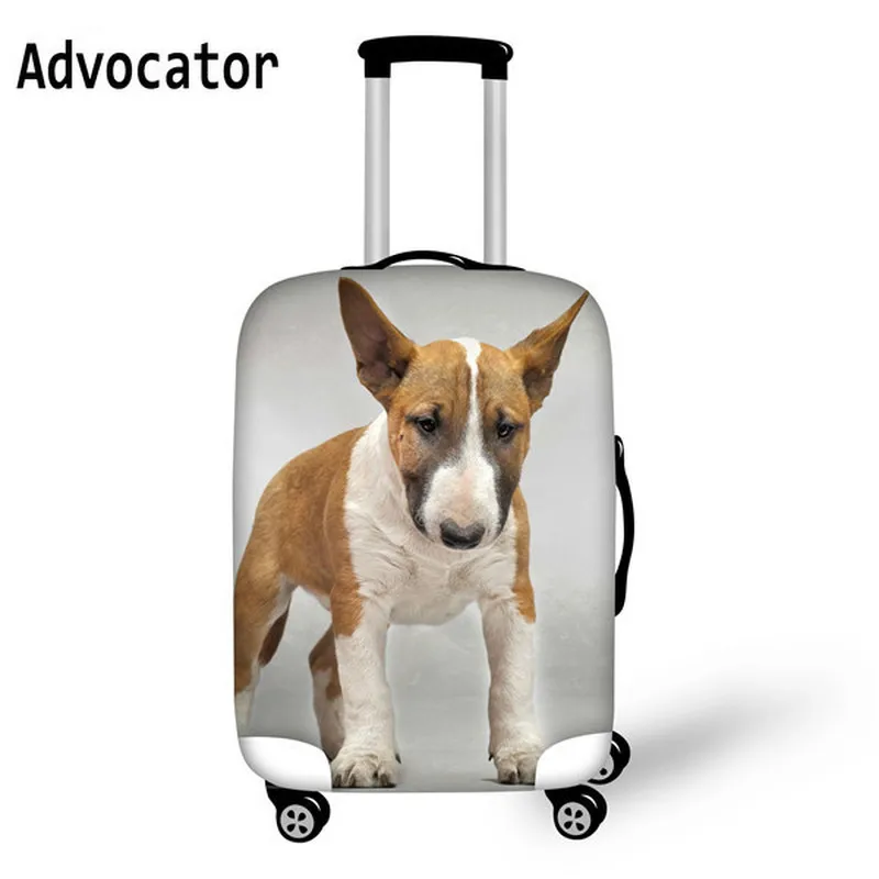 ADVOCATOR Bull Terrier Printing Black Travel Accessories Cute 3D Animal Thick Elastic Luggage Cover Protector Suitcase Cover