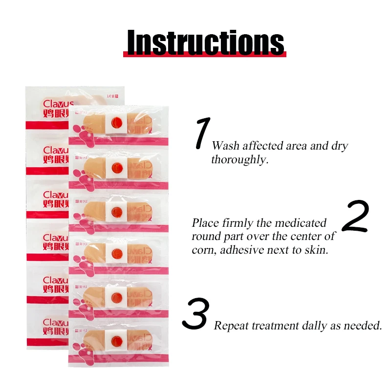 

12 Pcs/Set Painless Foot Care Plaster Medical Patch Corn Removal Patches Warts Thorn Callus Chicken Eye Treatment Detox Sticker