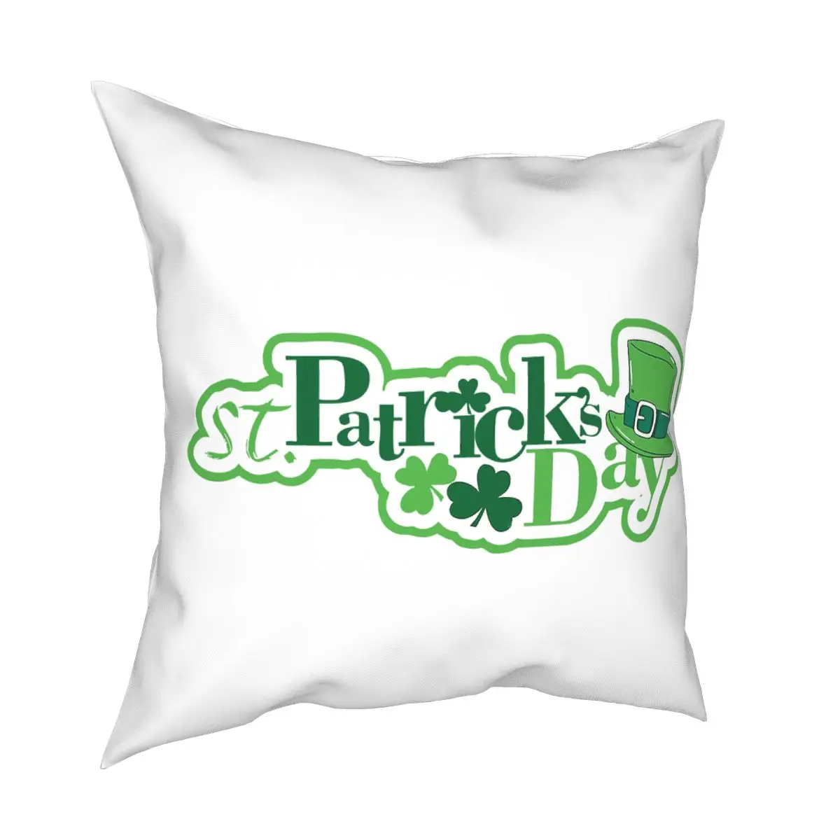 

Shamrock St. Patrick's Day Throw Pillow Cover Throw Pillow Irish Saint Paddys Leprechaun Clover Holiday Pillowcover Home Decor