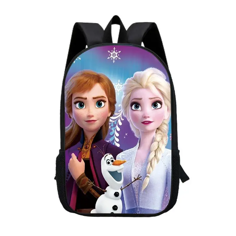 Girls AnnaSnow Queen Princess Printing  Backpacks Disney School Bag Breathable Backpack