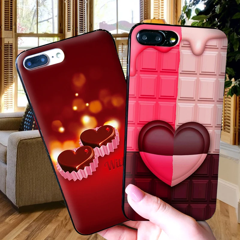 Шоколад для iPhone X XR XS MAX Мягкая силиконовая задняя крышка Apple 8 7 6 S Plus чехол