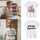 Футболка с надписью I'm To Be A Big Brother Birth  Prevention топ для маленького сына, семейная одежда, футболки, летняя модная футболка
