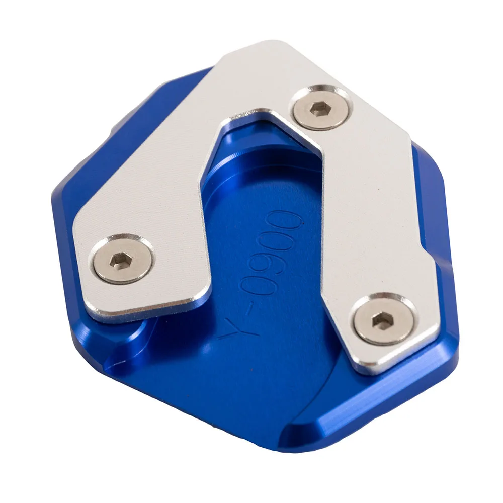 Blue Motorcycle Enlarge Kickstand Side Stand Widening Base Extension Plate Pad For Yamaha MT 09 Tracer- XSR900 - Цвет: Blue