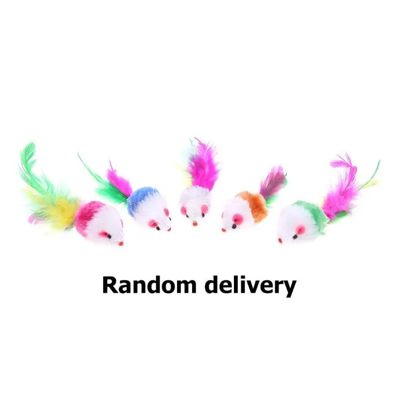 1 шт./10 шт. игрушки для кошек Интерактивная мини-мышь забавные с животными и котят |