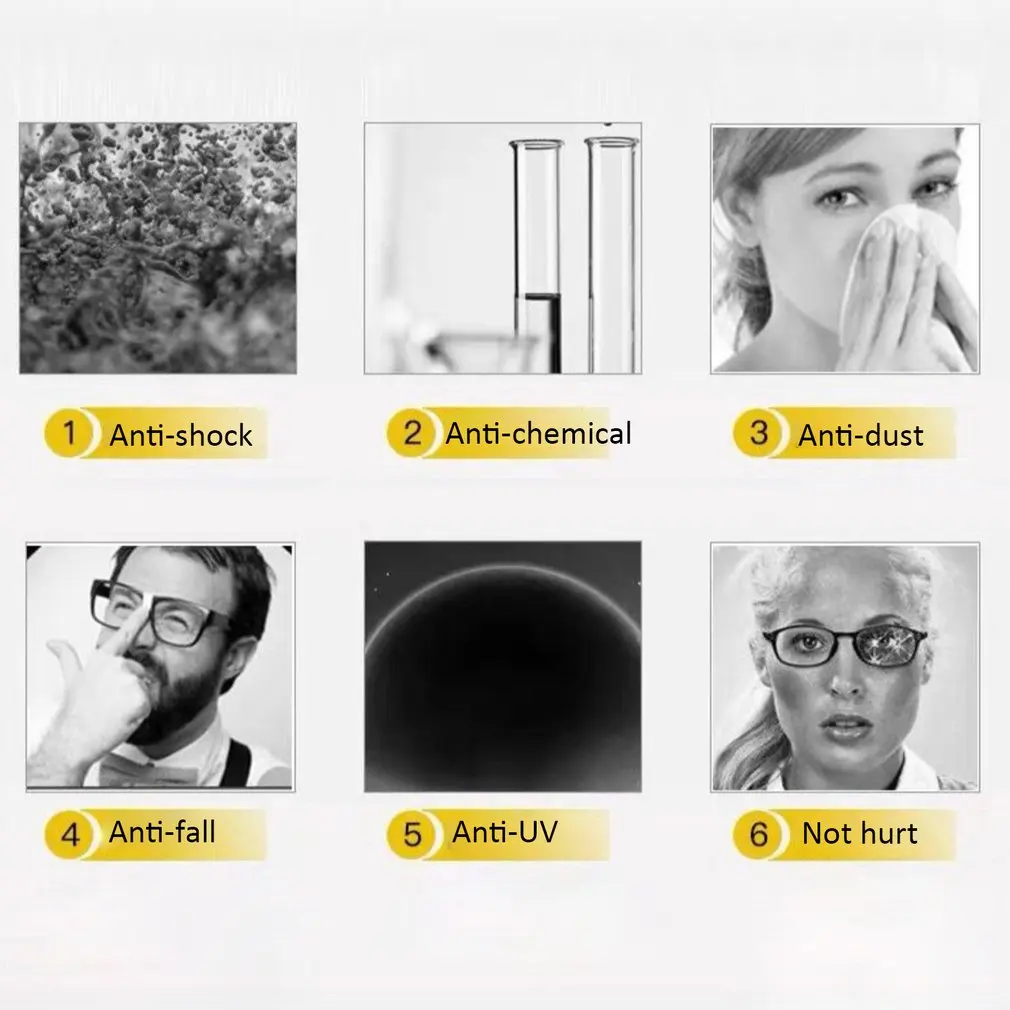 

New Safety Glasses Lab Eye Protection Protective Eyewear Clear Lens Workplace Safety Goggles Anti-dust Supplies