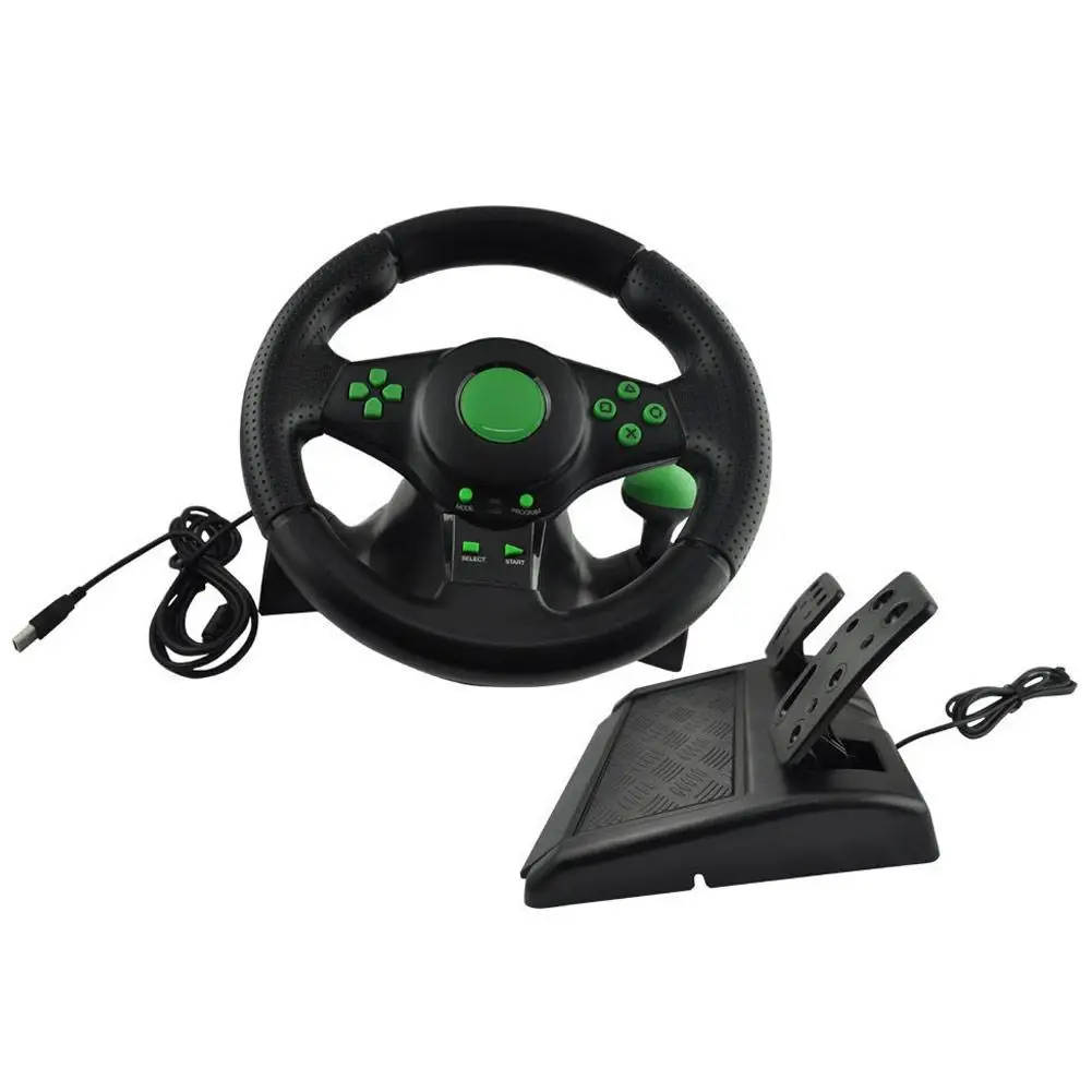 Для XBOX-360/для PS3/P2/PC игры гоночный руль USB подключи и играй с педалью компьютерная Вибрация 180 градусов нулевой мертвый угол