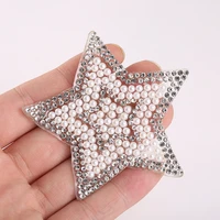 101520 pcs star pearl rhinestone patches applique iron on sticker for clothes repair decoration patch diy sewing badge patch