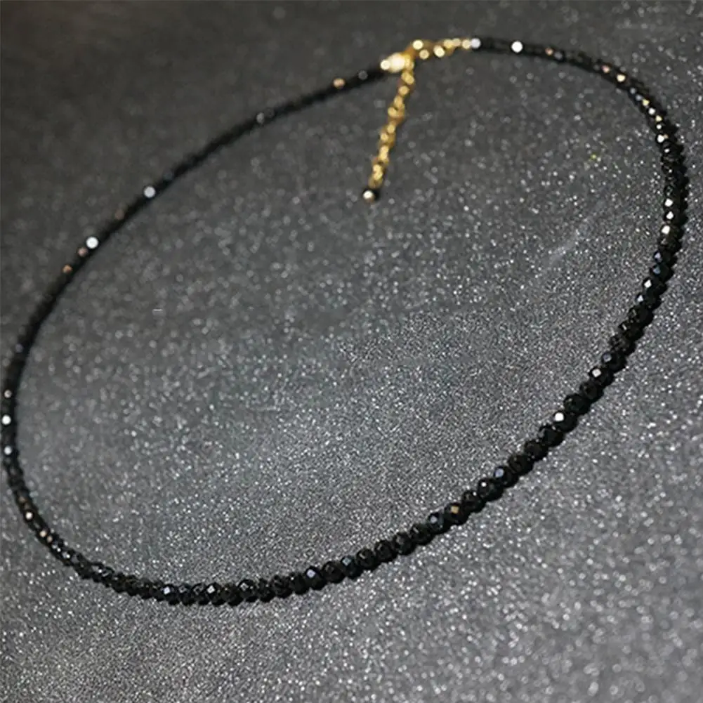 Beaded Crystal Choker Necklace Chain Glass Beads Female Jewelry Girls For Women Short Li I1B7 | Украшения и аксессуары