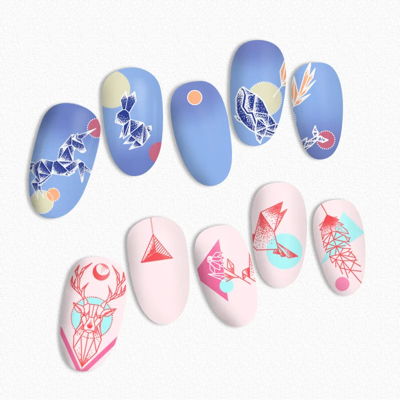 Штамповочные пластины BORN PRETTY для ногтей с изображением бабочки цветка милых