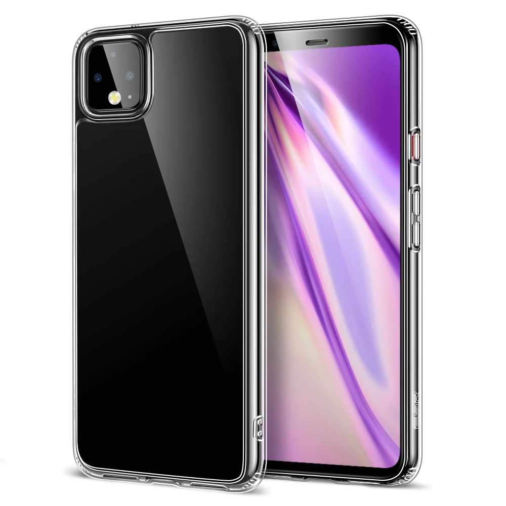 Black ESR чехол из закаленного стекла для Google Pixel 4 XL Mimic 9H бампер прозрачный противоударный чехол для Google Pixel4 4XL - Цвет: Black