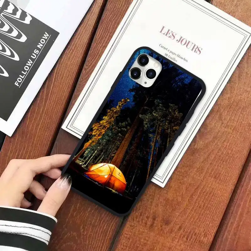 

Camping Nature Mountain starry sky Phone Case for iPhone 11 12 pro XS MAX 8 7 6 6S Plus X 5S SE 2020 XR