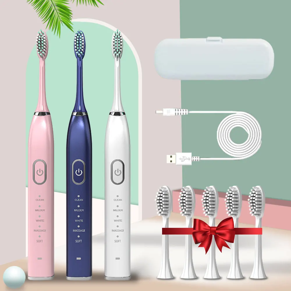 

Powerful Ultrasonic Sonic Electric Toothbrush USB Rechargeable Tooth Brush Adult Electronic Washable Whitening relax Teeth Brush